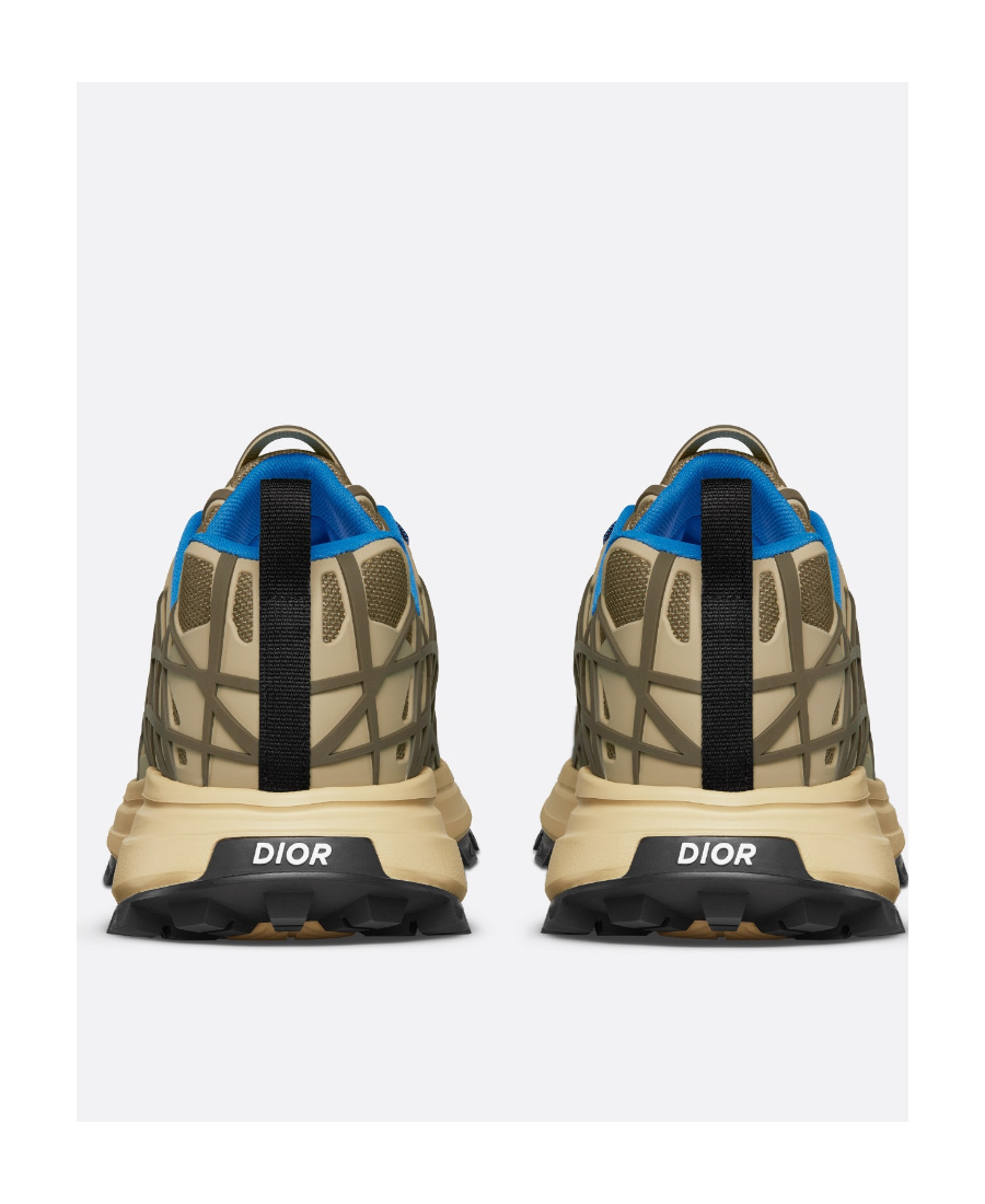 Dior B31 Runner Sneaker Brown Technical Mesh And Khaki In Multi