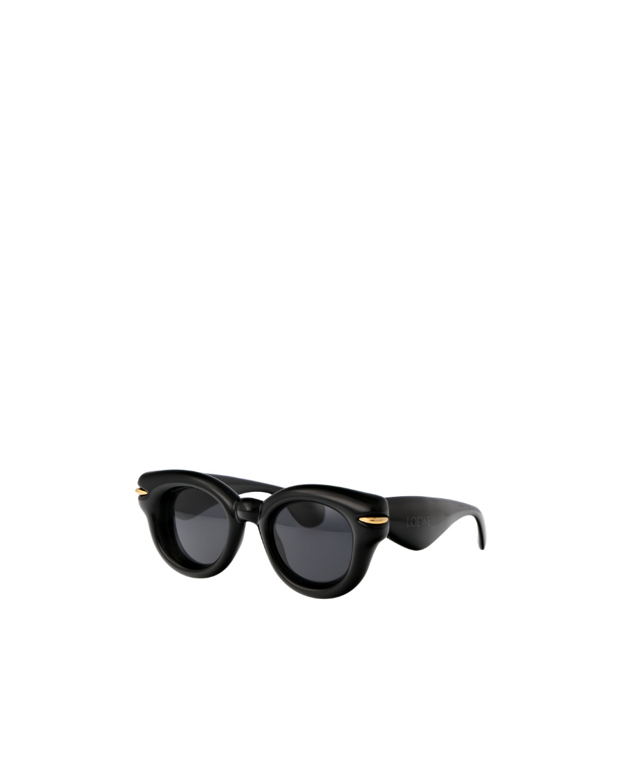 Loewe Inflated Round-frame Sunglasses In Black
