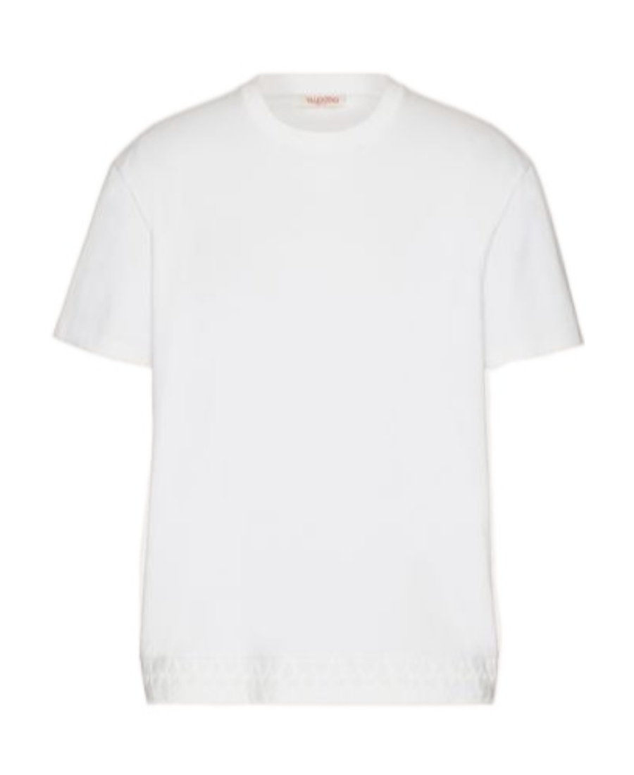 Valentino T Shirt With Toile Iconographe Detail In White