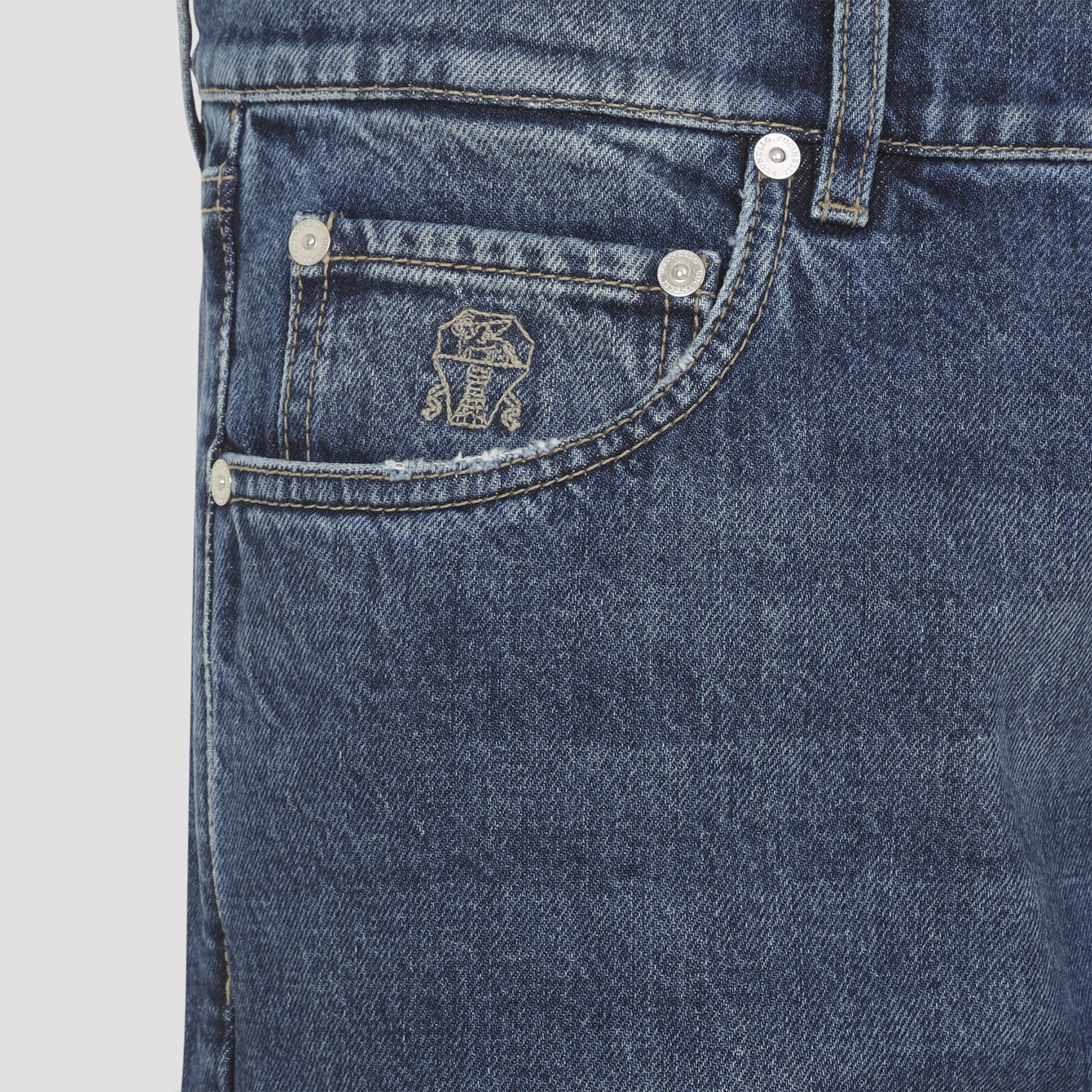 Brunello Cucinelli Belt Loop Jeans In Multi
