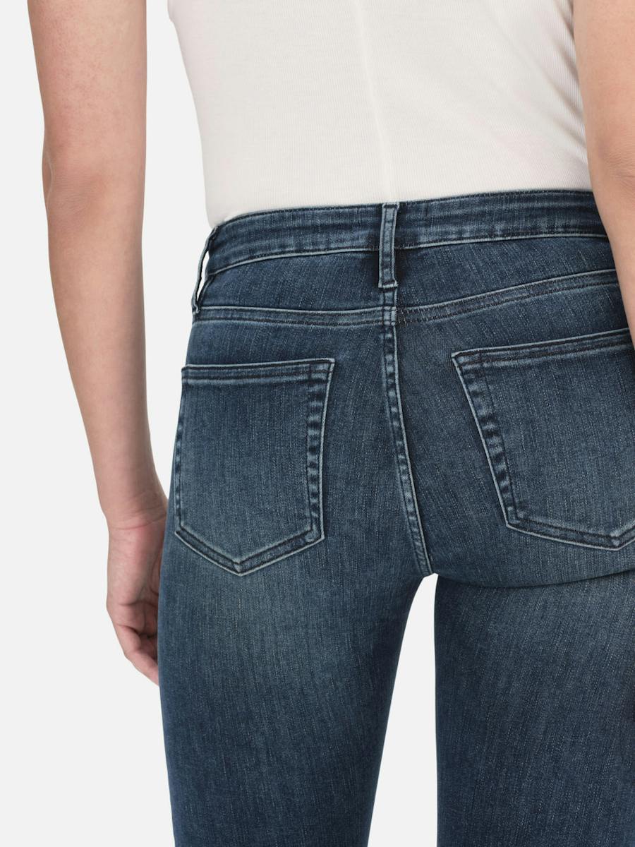 Frame Belt Ring Denim Trousers In Blue