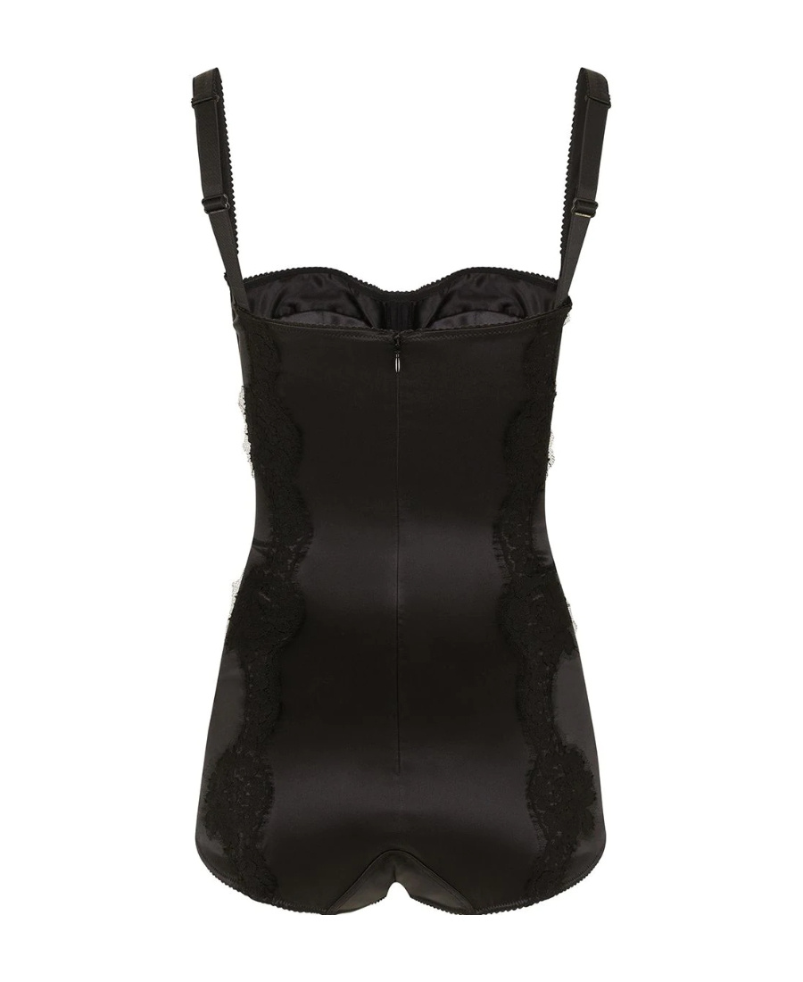 DOLCE & GABBANA LACE-DETAIL BODYSUIT