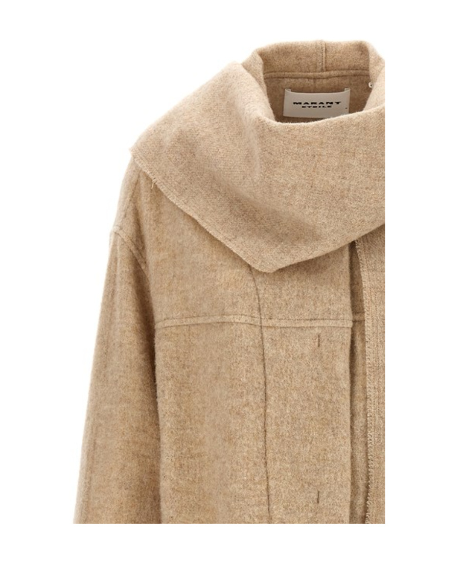 Isabel Marant Étoile Marant Etoile Faty Fringed Coat In Nude