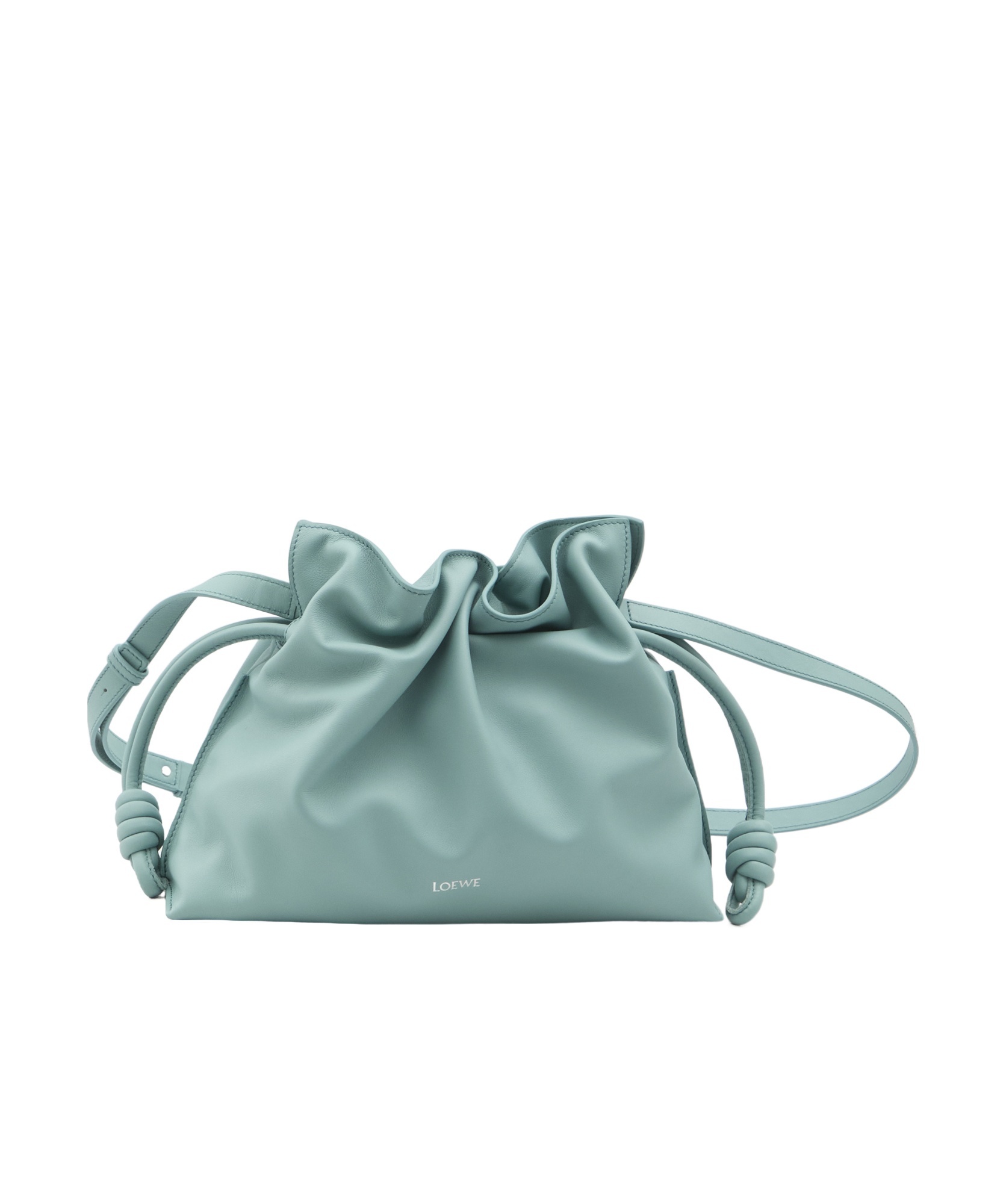 Loewe Medium Flamenco Clutch In Nappa Calfskin In Green