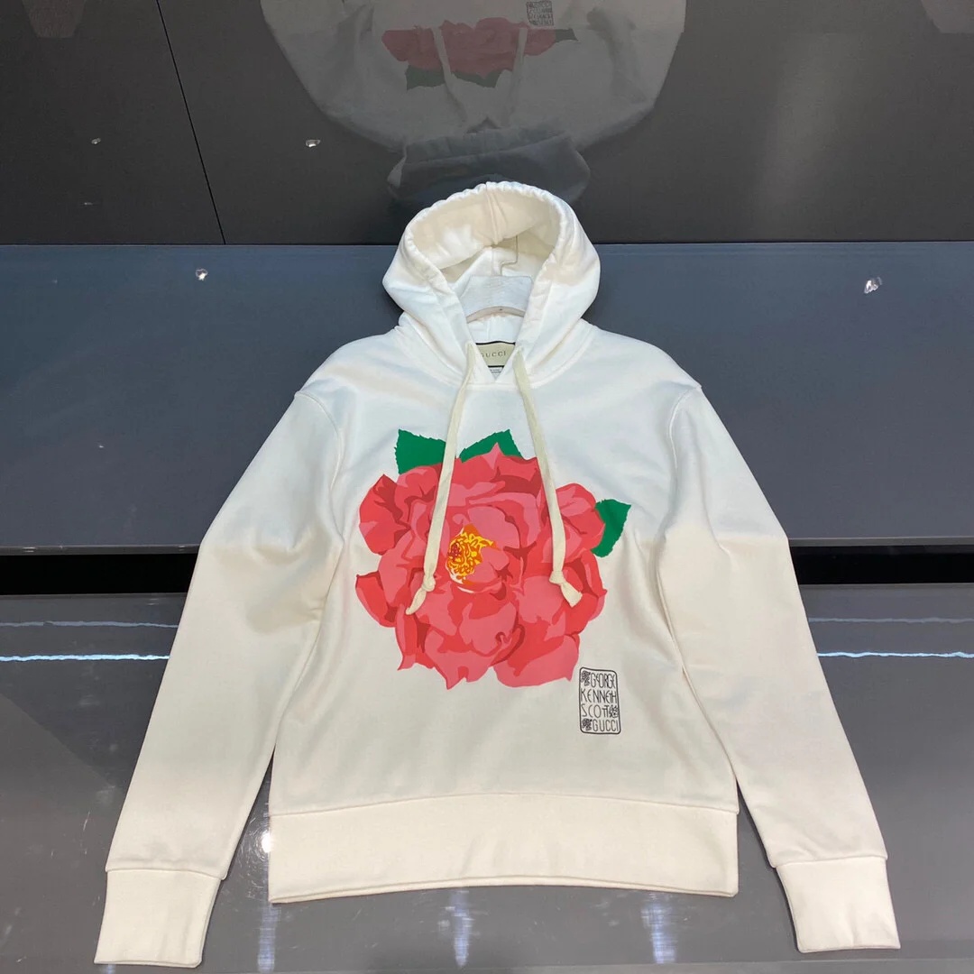 Gucci X Ken Scott Floral-print Hoodie In White