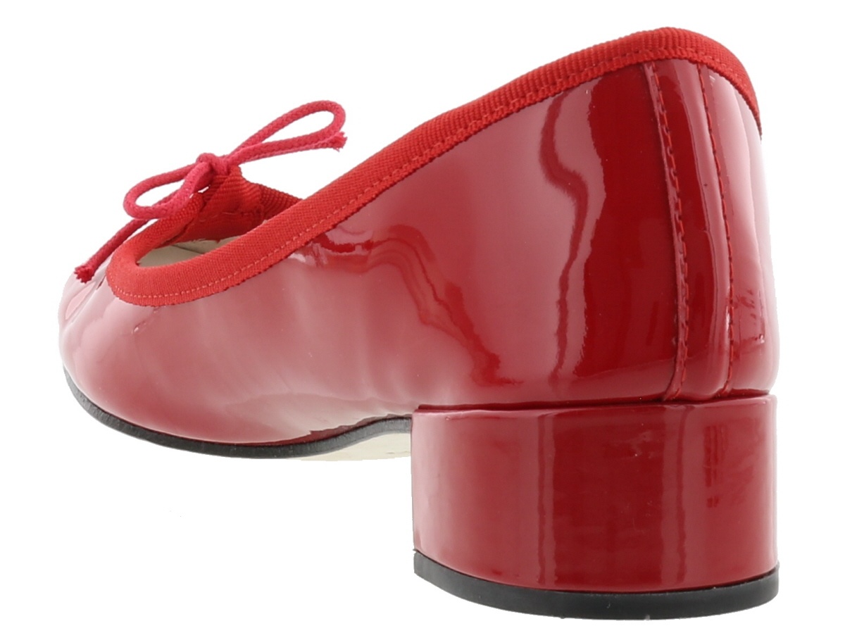 Repetto Bow Front Low Heel Pumps In Red