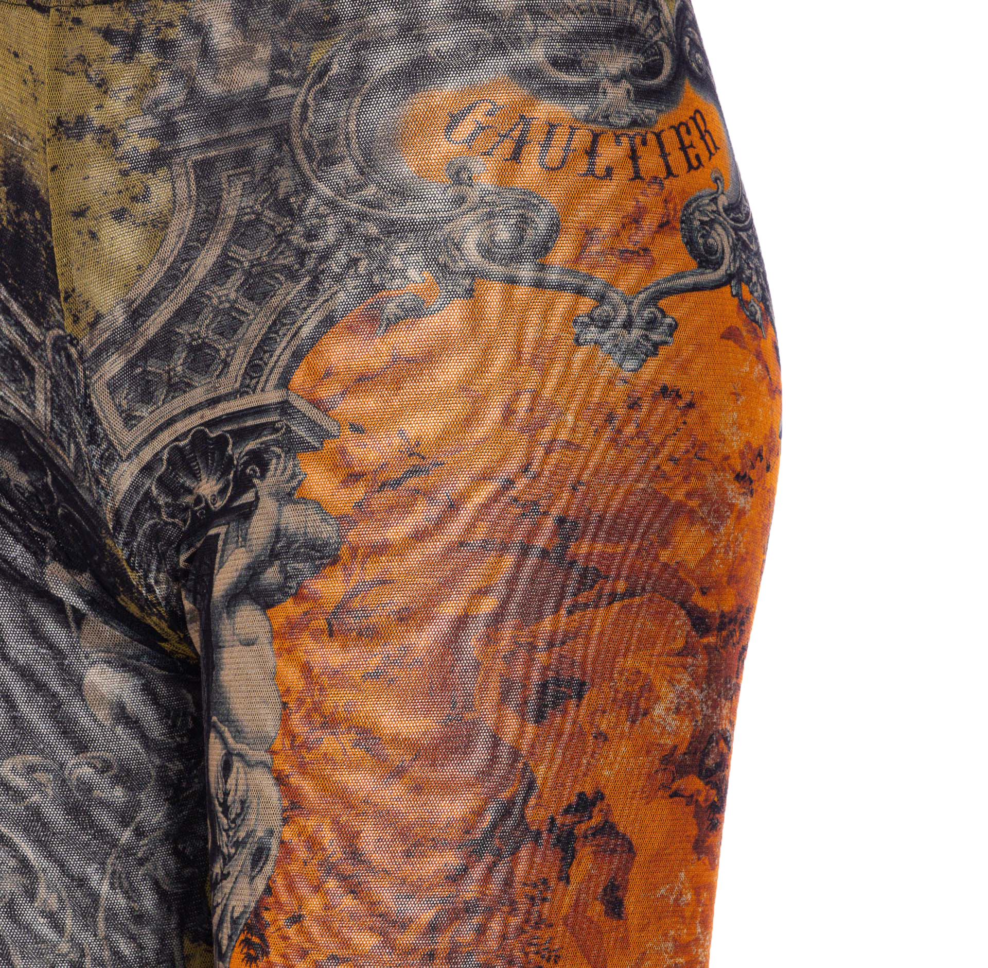 Jean Paul Gaultier Women The Medaillon Print Mesh Trousers