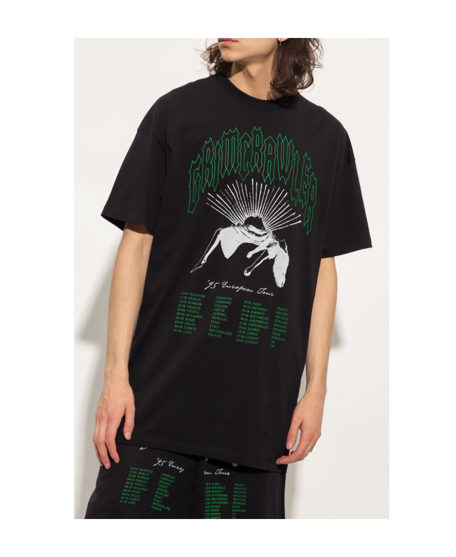 Raf Simons Big Profile T-shirt In Black