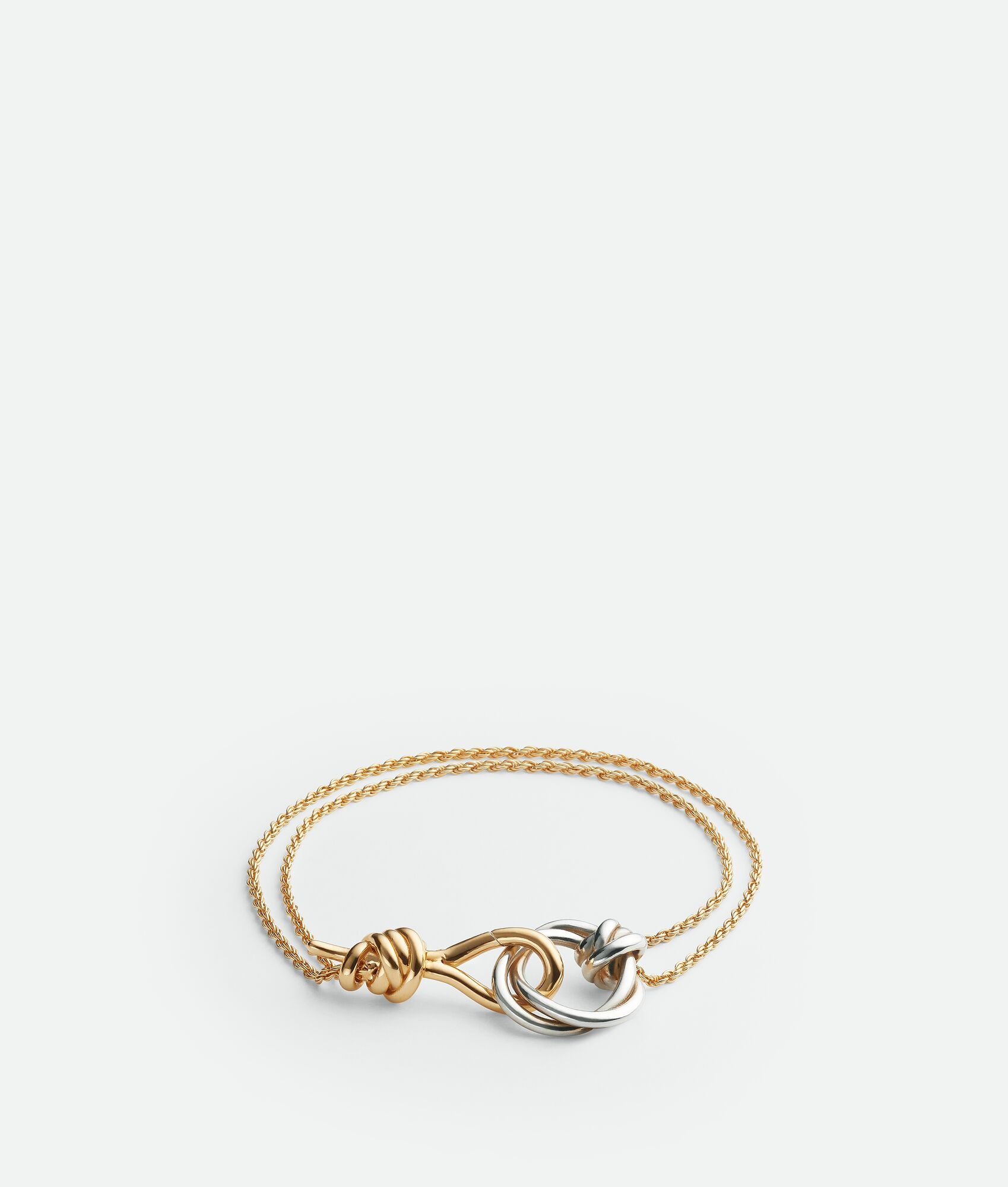Bottega Veneta Knot Detail Bracelet In Yellow