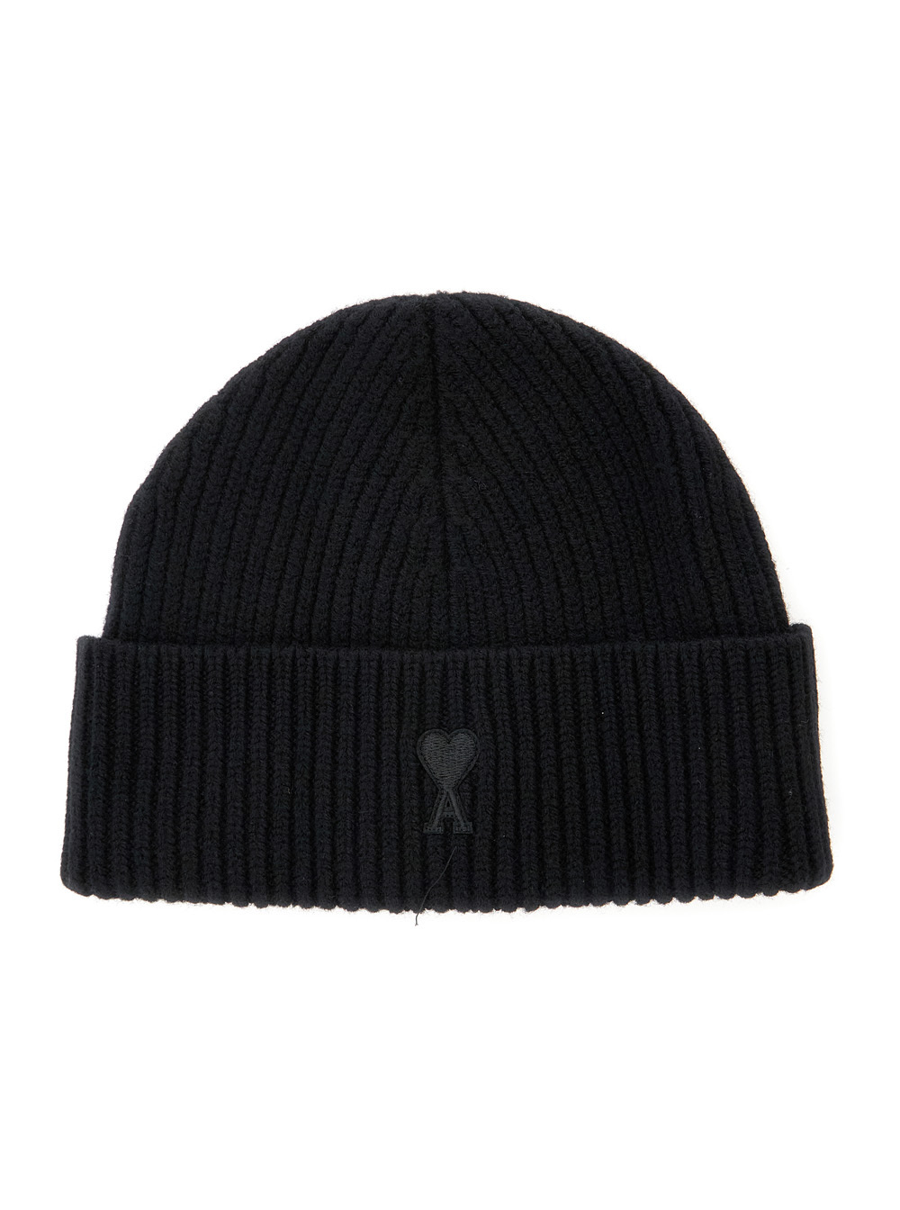Ami Alexandre Mattiussi Ami Paris Ami De Coeur Black Wool Hat Men