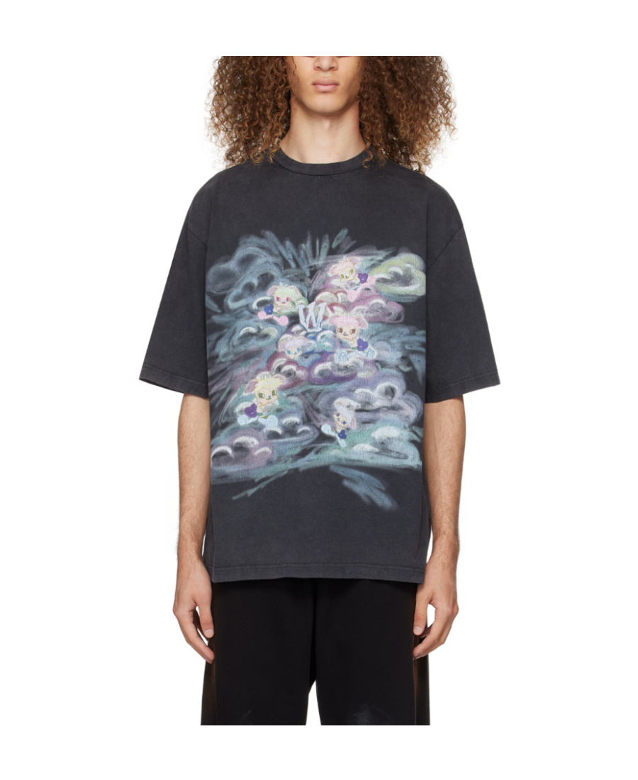 We11 Done Graphic-print Cotton T-shirt In Black