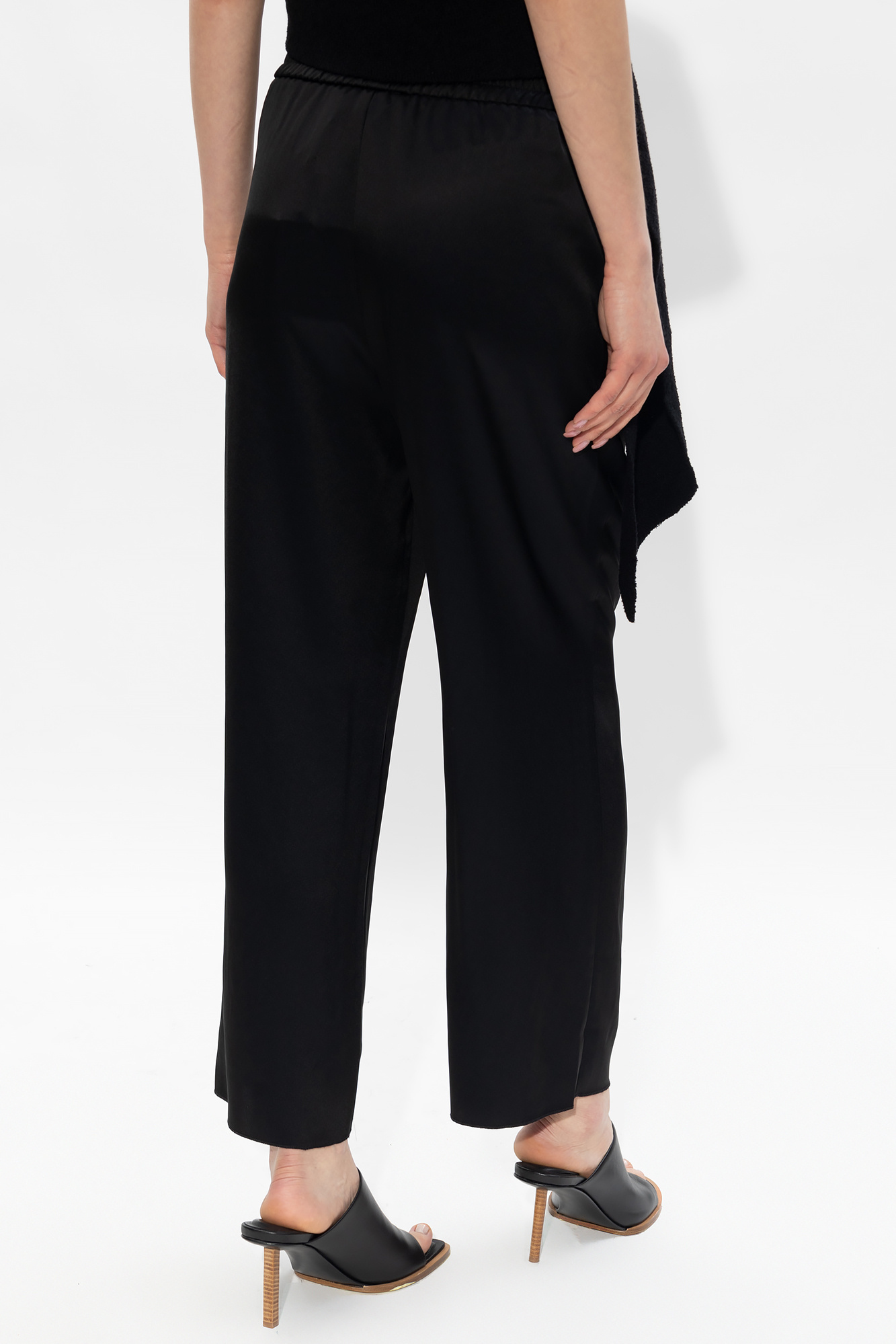 Nanushka Elasticated-waist Cropped Trousers In Black