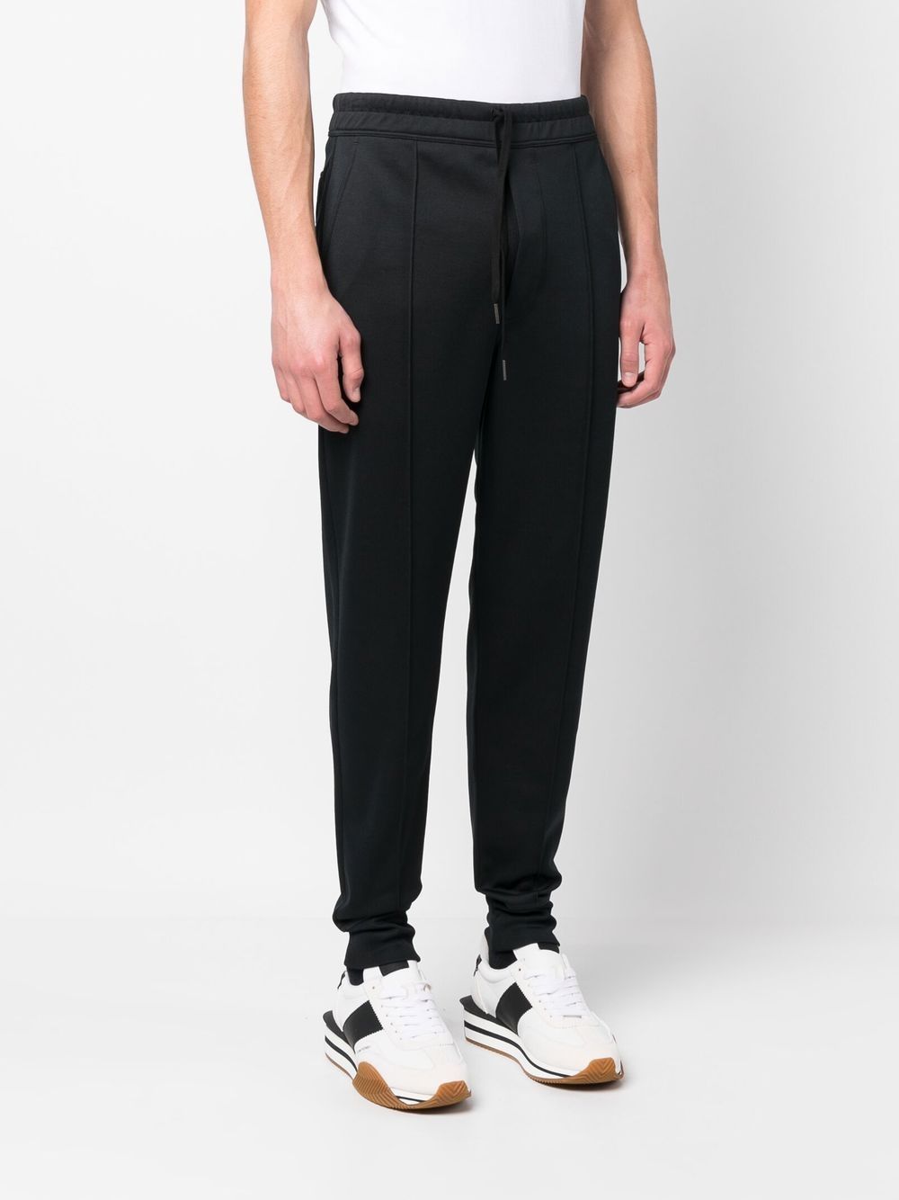 Tom Ford Tapered-leg Track Pants In Black