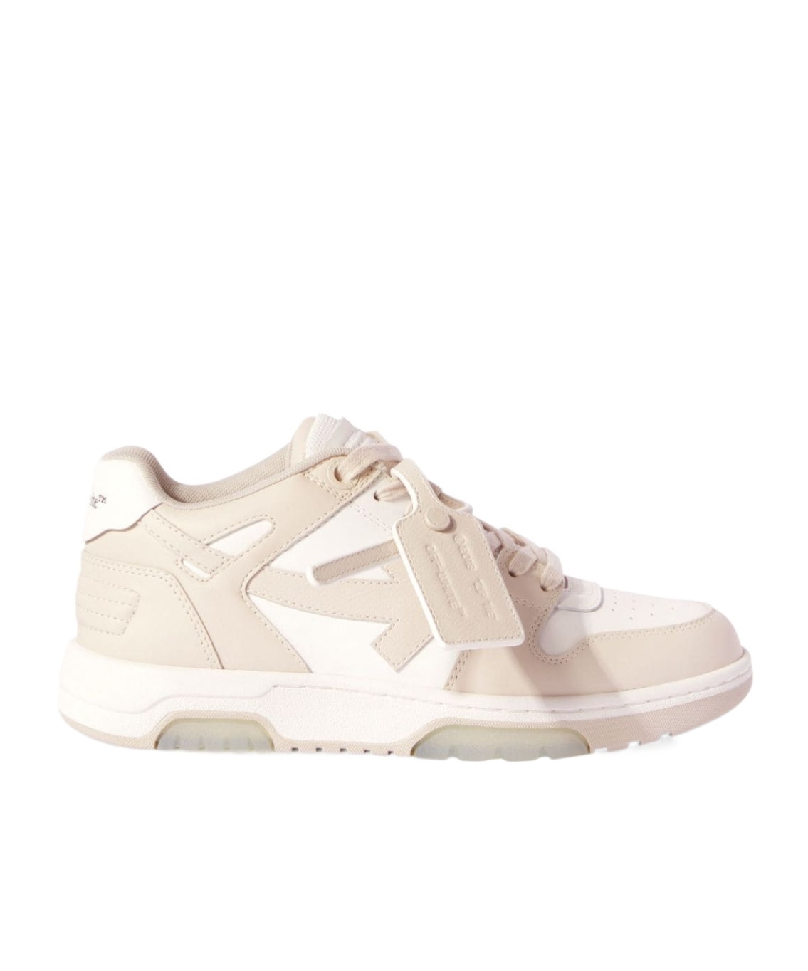 Off-white Off White Out Of Office Leather Sneakers In Nude