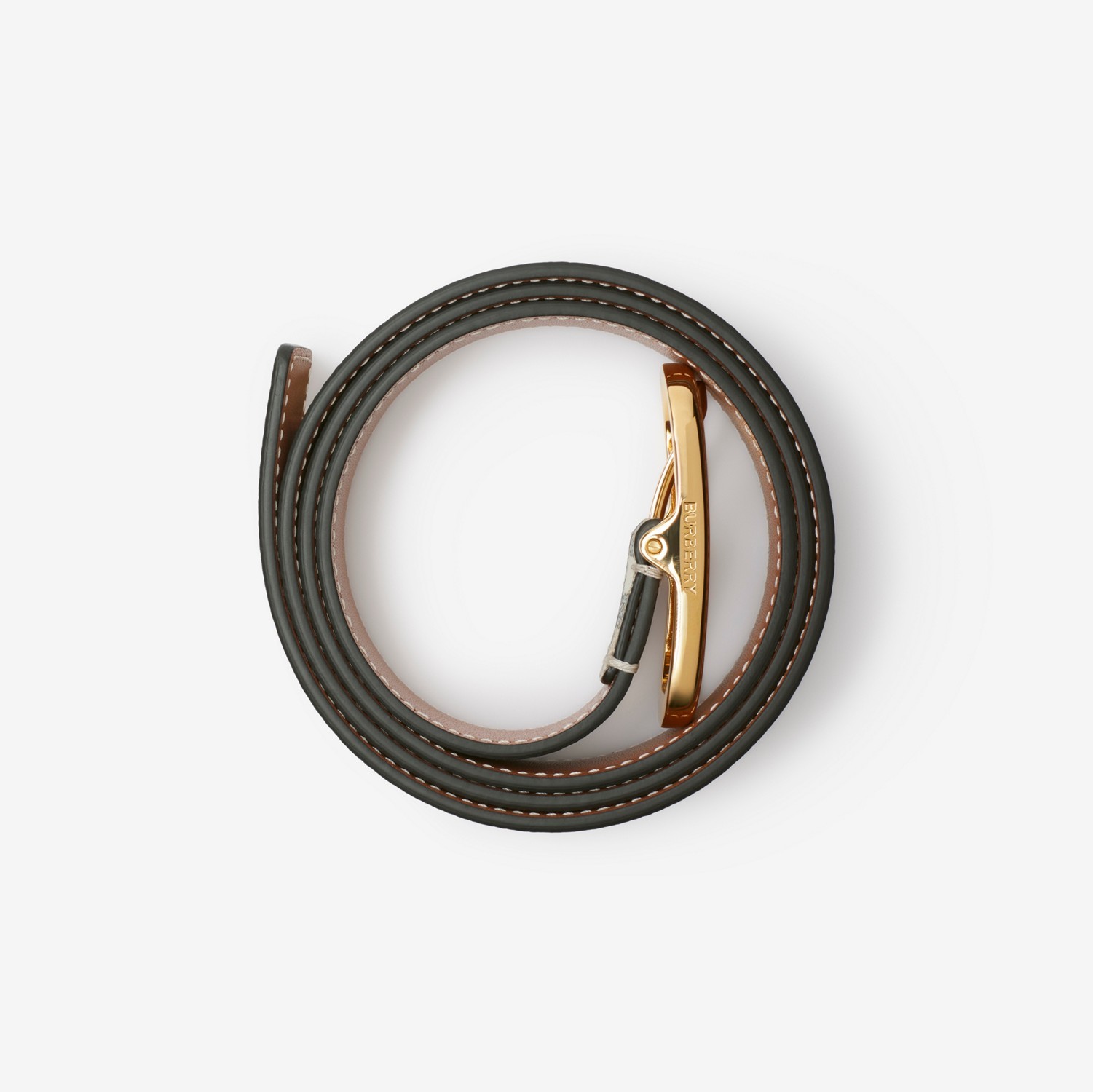 Burberry Check Belt In Nude