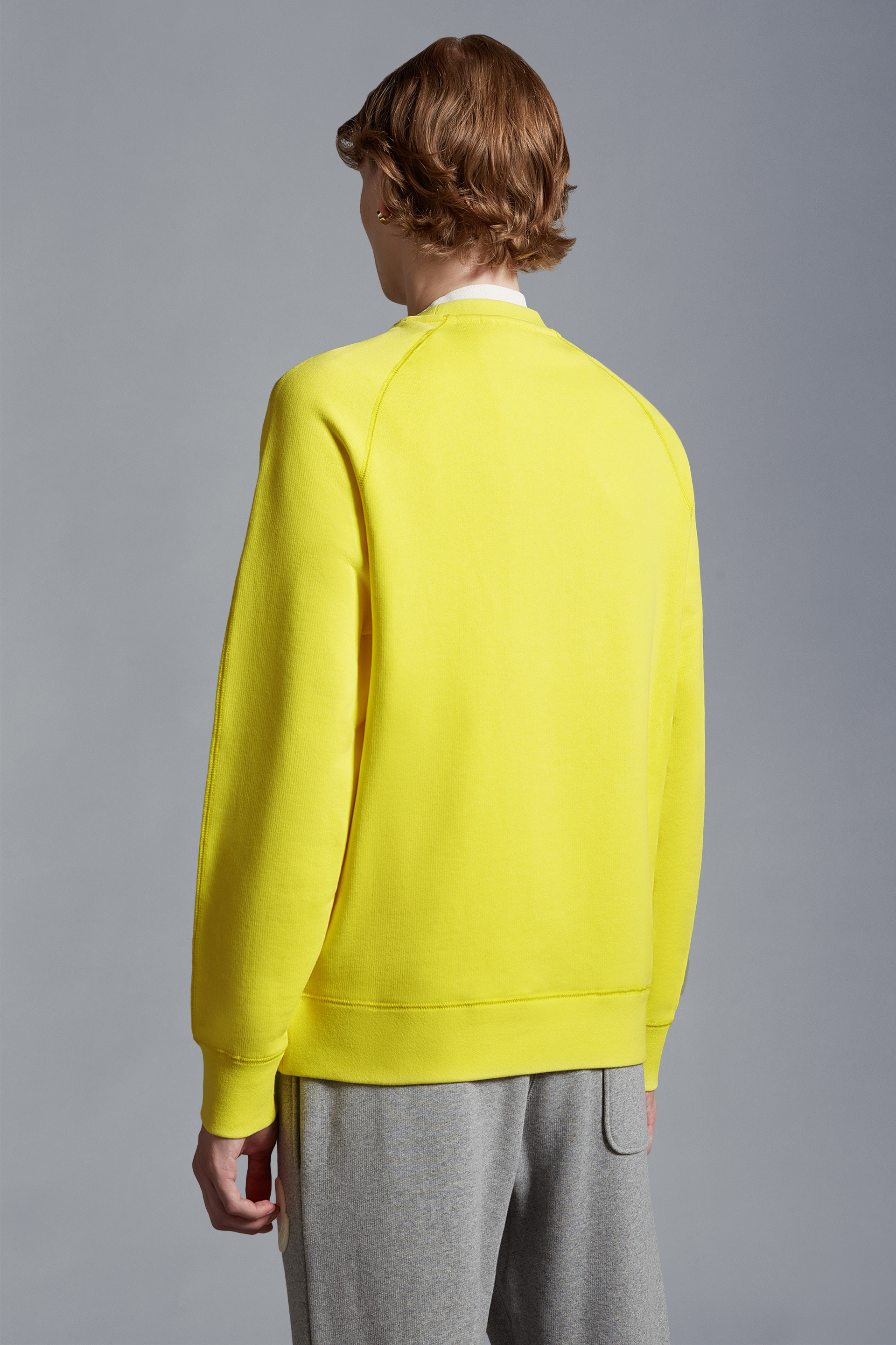 Moncler Logo Long-sleeved Sweater In Yellow