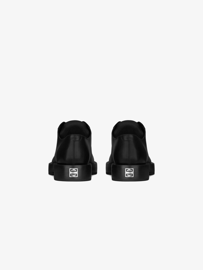 Givenchy Black Leather Lace-up Shoes In Black