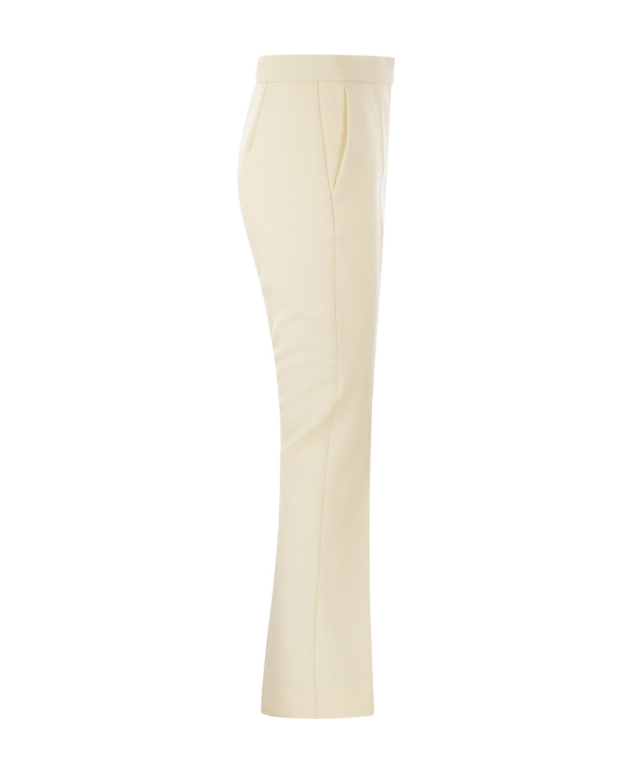 Max Mara Pleated Casual Pants In White