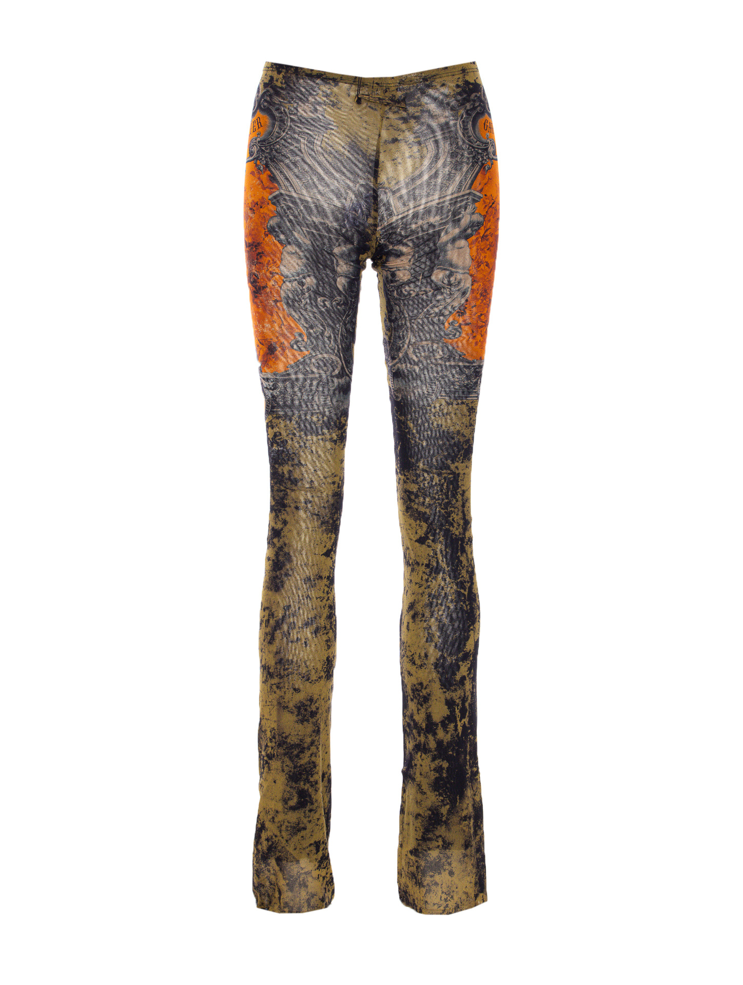 Jean Paul Gaultier Women The Medaillon Print Mesh Trousers