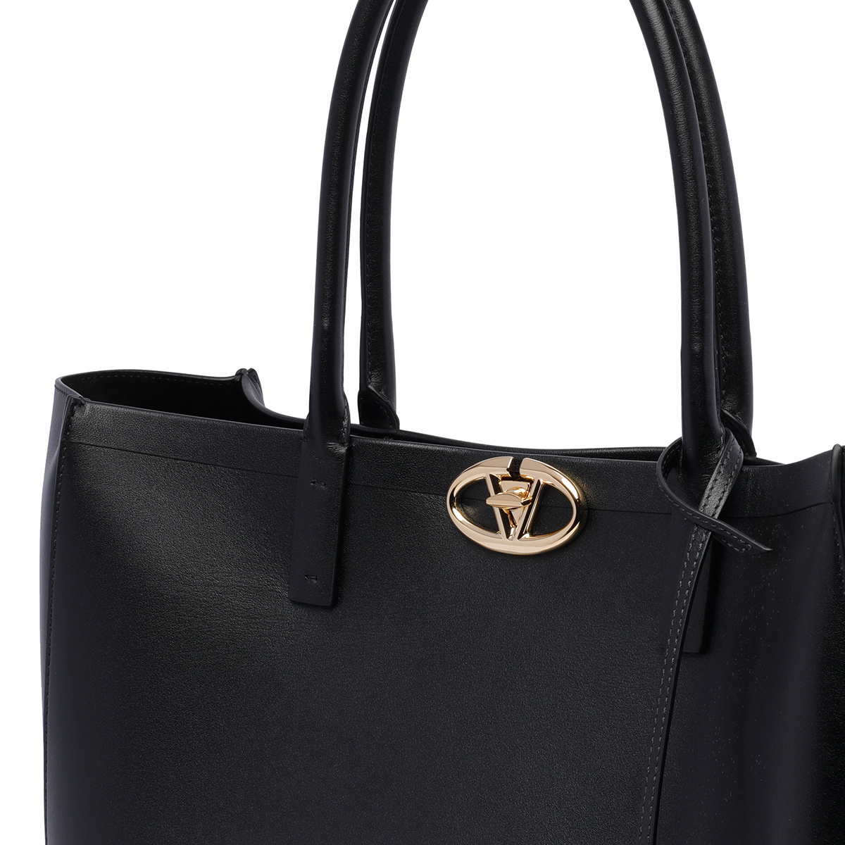 Valentino Garavani  Garavani 'medium Tote Vlogo' Shopping Bag In Black
