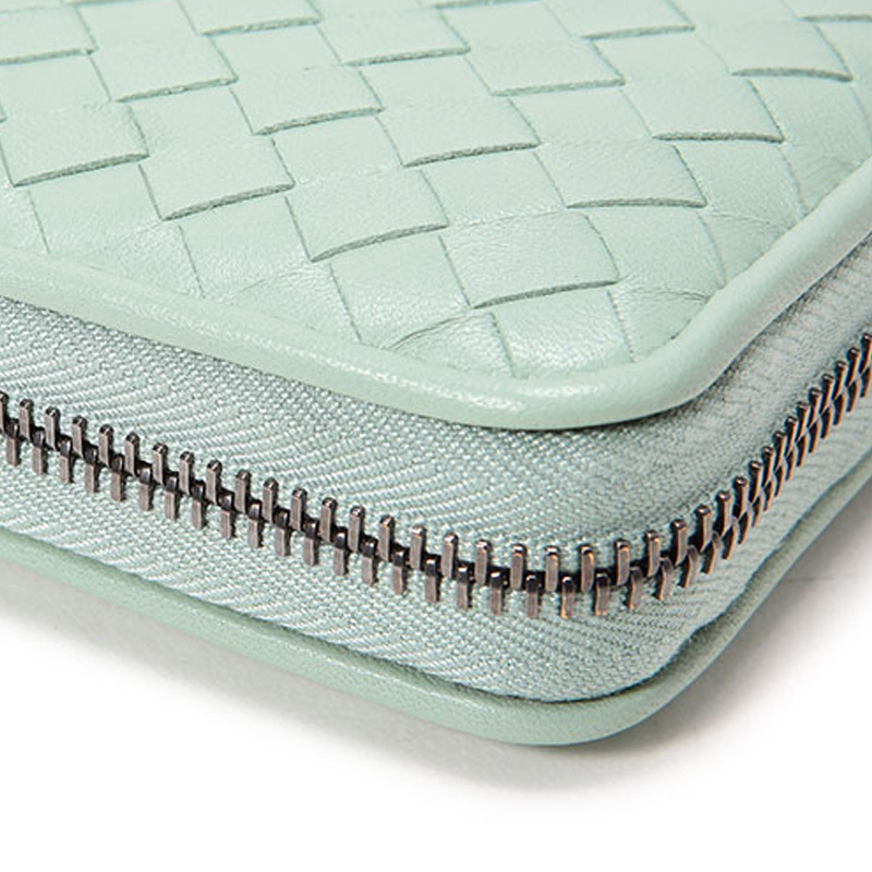 Bottega Veneta Weaving Wallet In Green