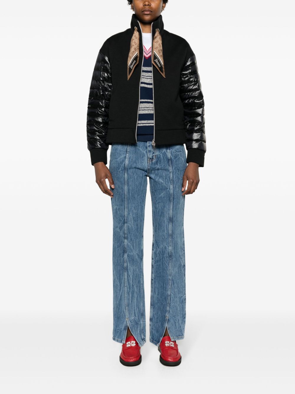 Herno Yoga Padded Bomber Jacket In Black