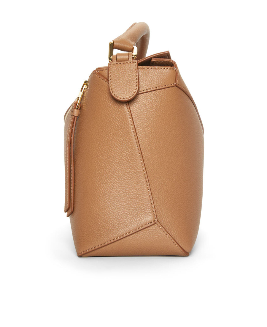 Loewe Puzzle Zipper Shoulder Bag In Brown