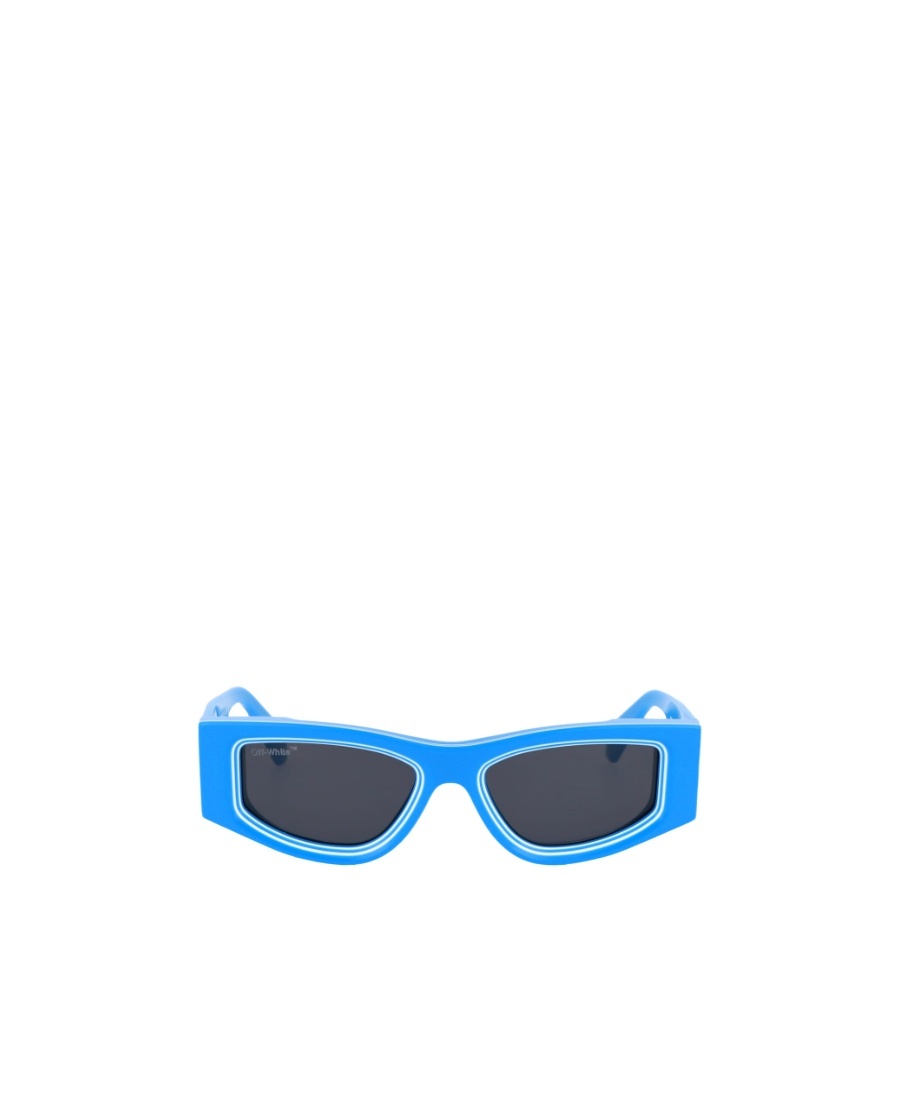 Off-white Logo Sunglasses In Blue