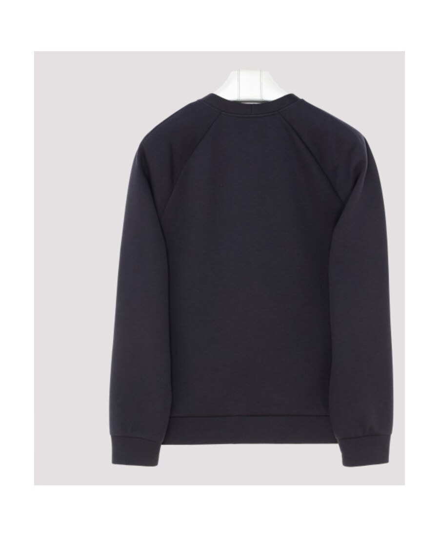 Giorgio Armani Logo-print Cotton-blend Sweatshirt In Black