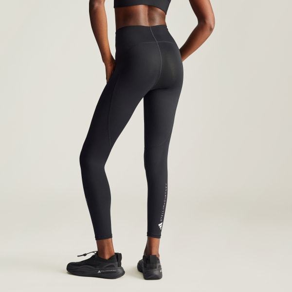 Adidas By Stella Mccartney Asmc Stripe-detail Leggings In Black