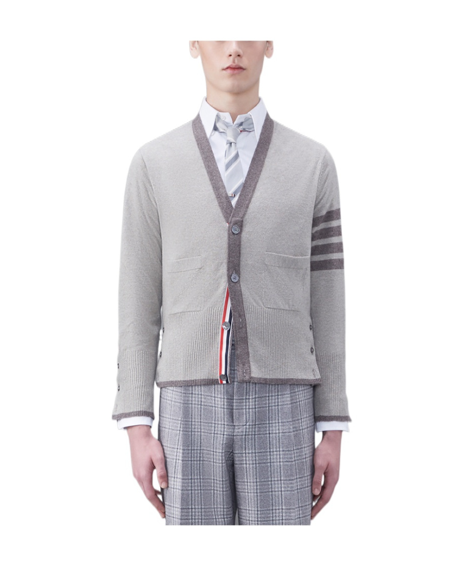 Thom Browne Beige Cashmere Clothing Sweaters In Multi