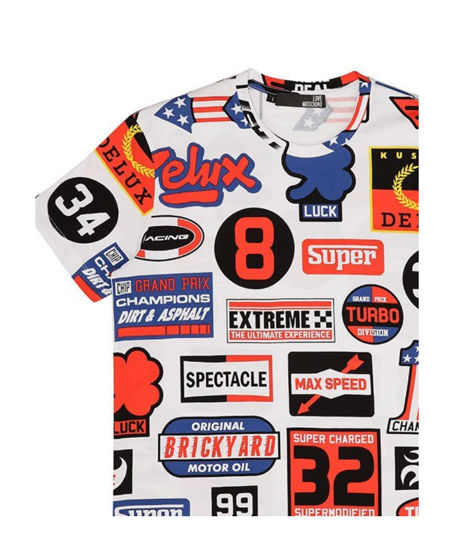 Moschino Printed Short-sleeved T-shirt In White