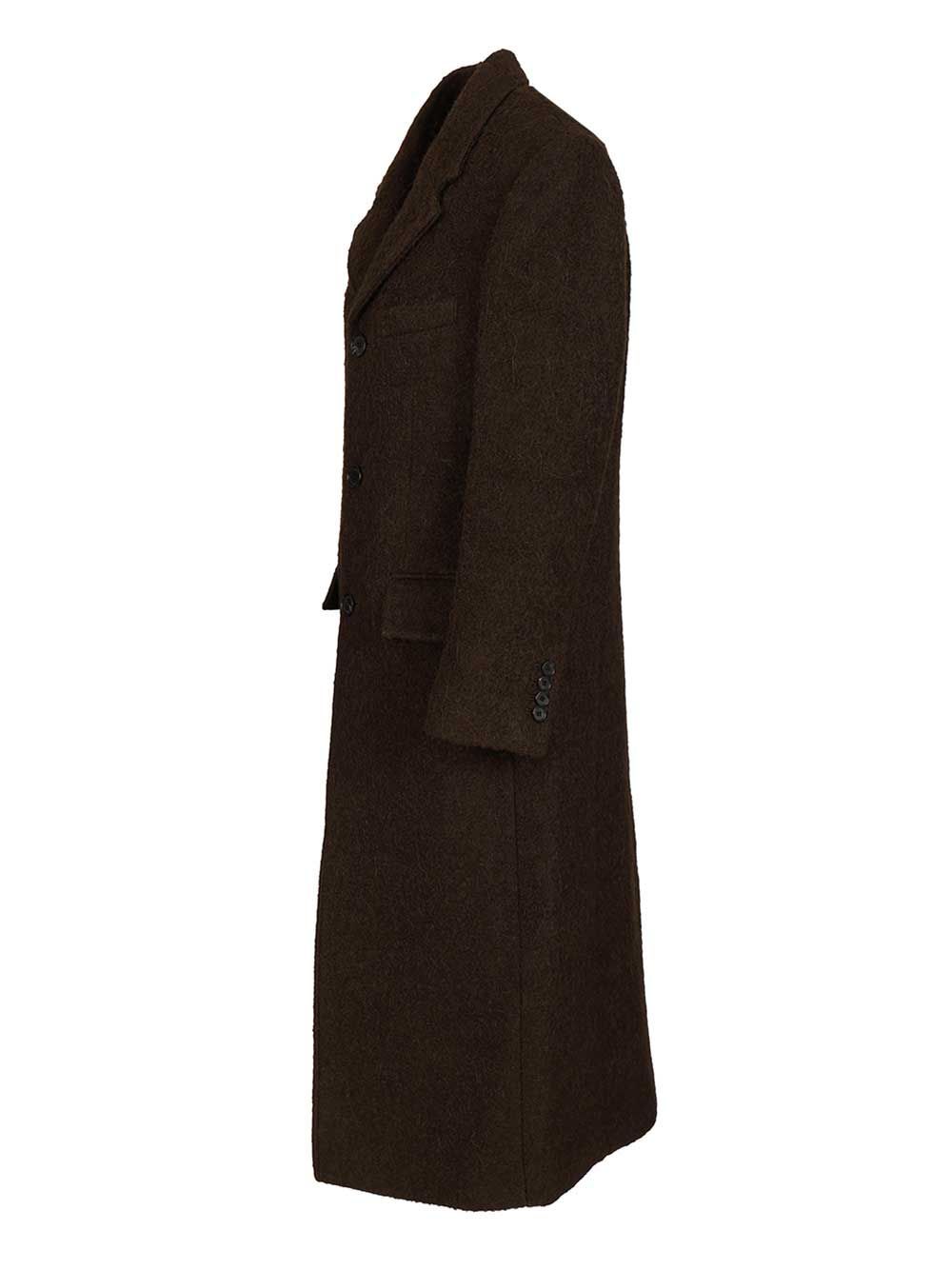 Dunst Wool Boucle Coat In Brown