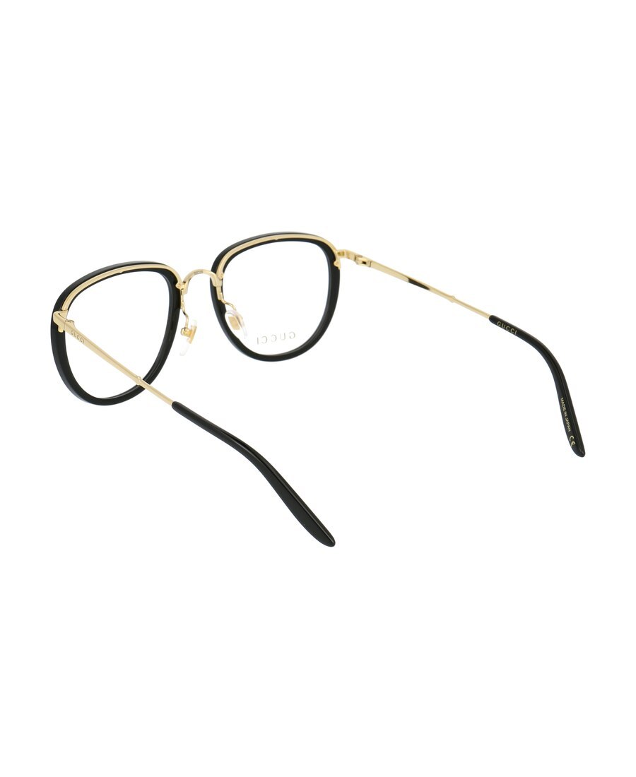 Gucci Round Frame Flat Mirror In Black