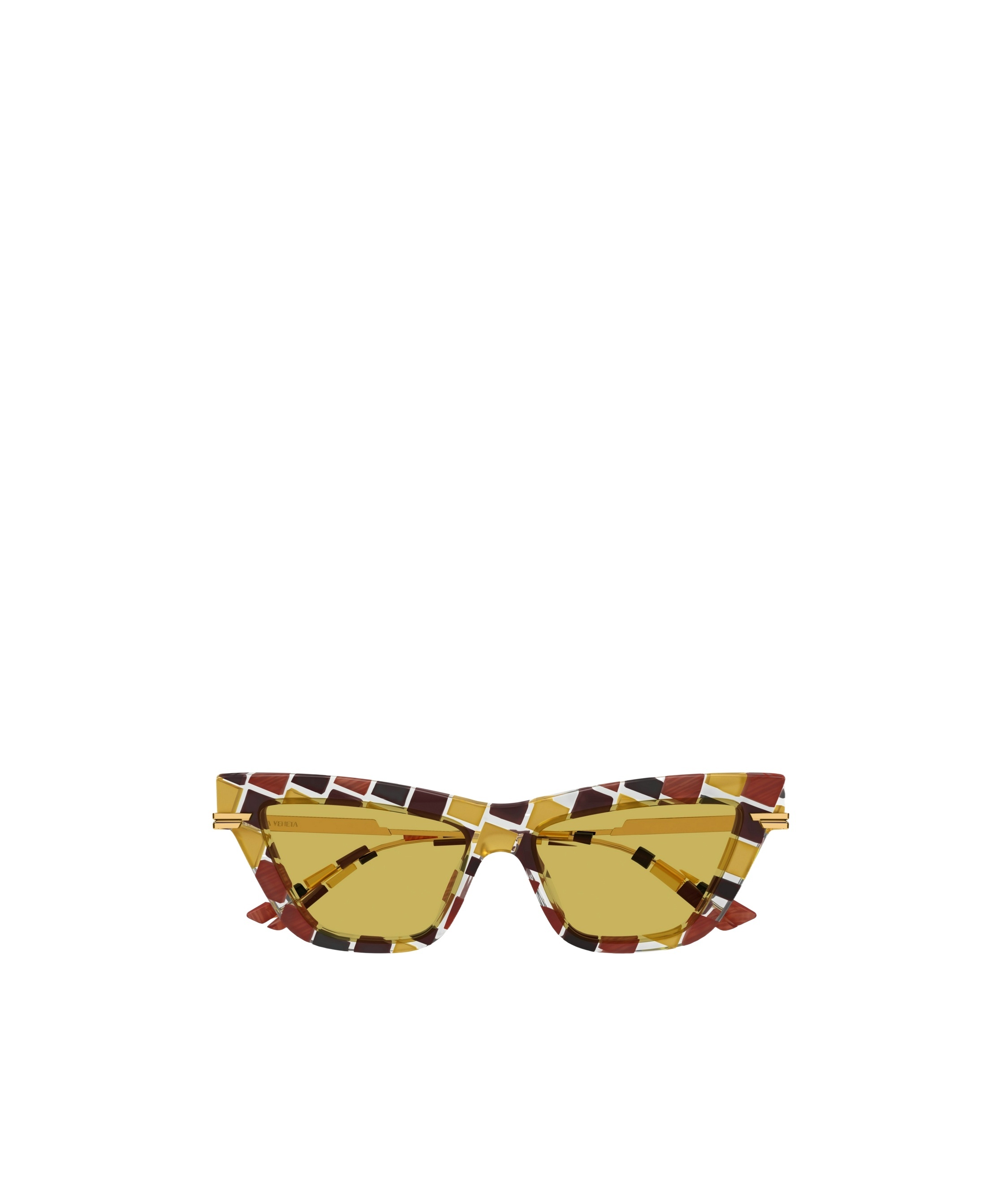 Bottega Veneta Full Frame Sunglasses In Yellow