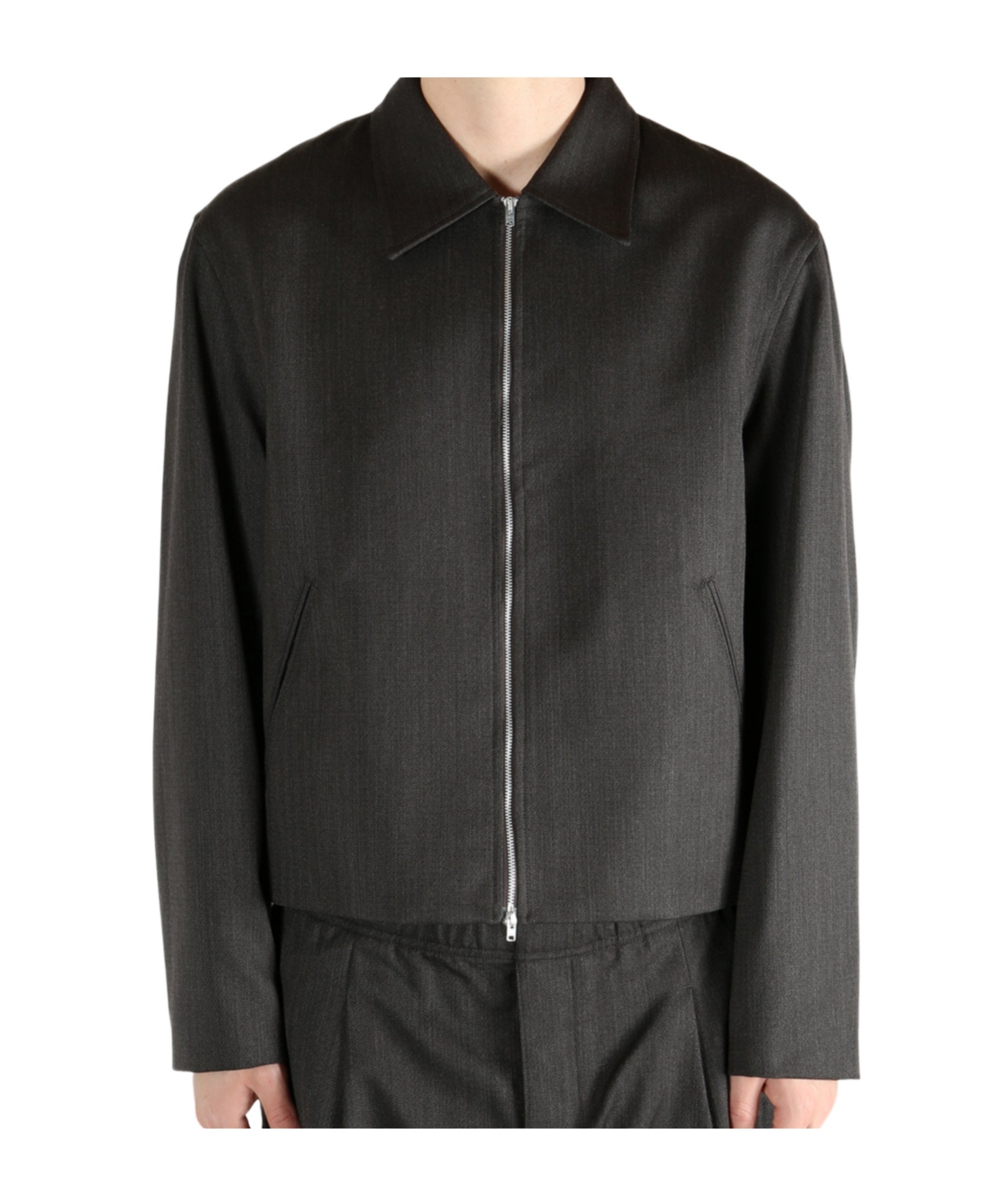 Our Legacy Mini Jacket Havana Brown Chain Wool In Black