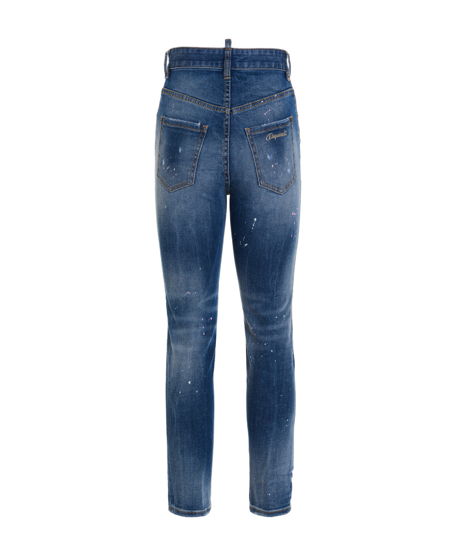 Shop Dsquared2 High-rise Cropped Jeans In Blue