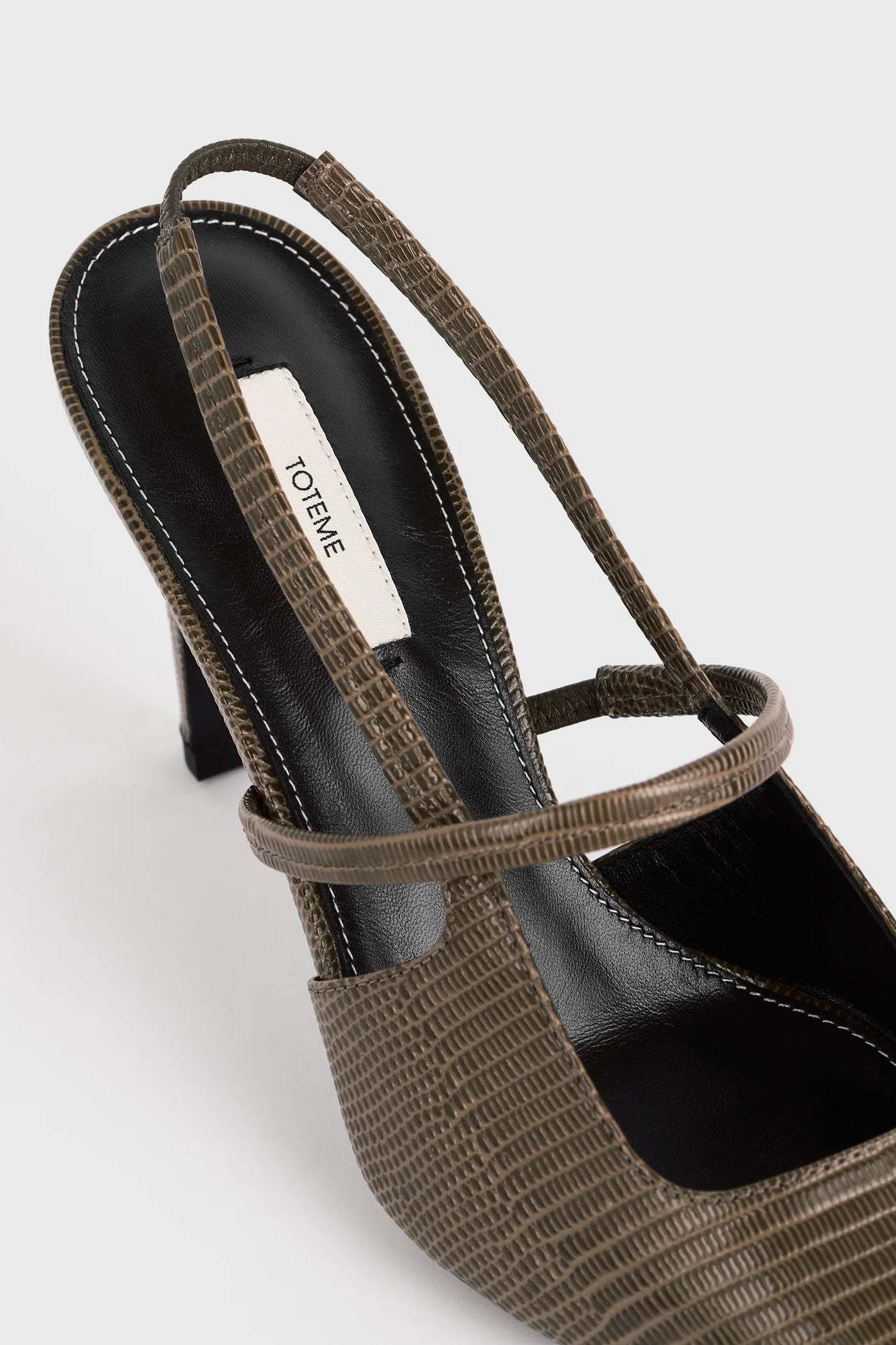 Totême 100mm Lizard-embossed Slingback Pumps