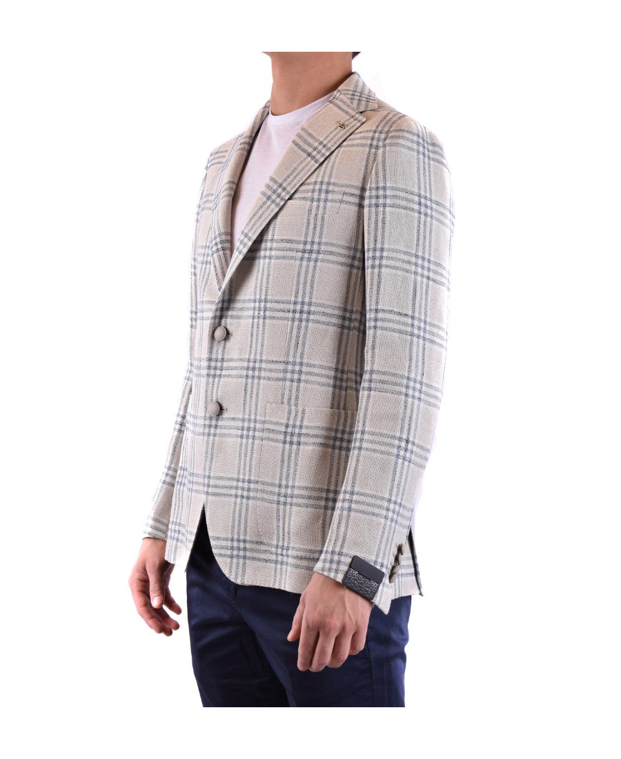 TAGLIATORE CHECK-PRINT SINGLE-BREASTED BLAZER