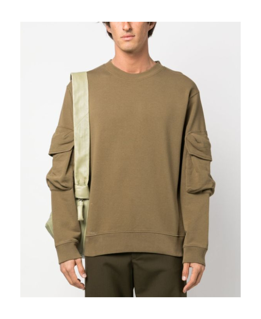 Dries Van Noten Round Collar Long Sleeve Sweater In Brown