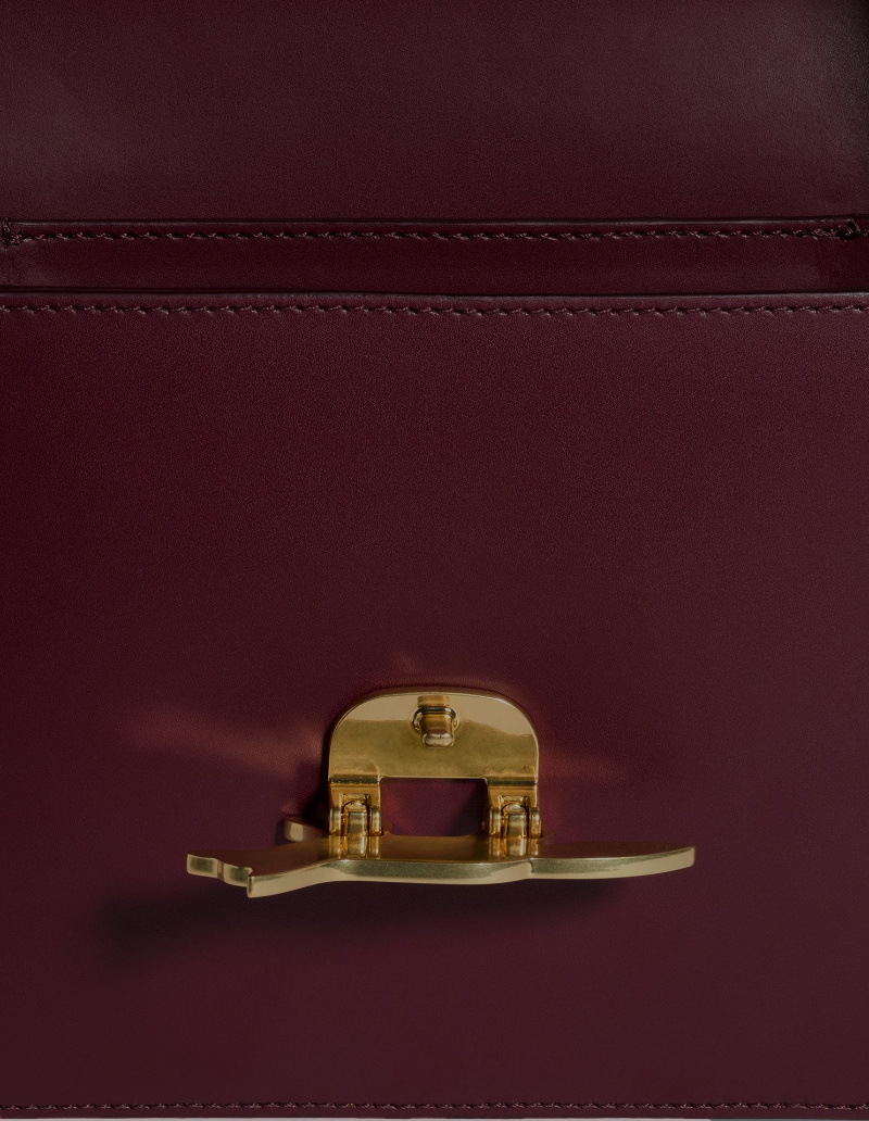Maison Kitsuné Edie Bag In Smooth, Matte Leather