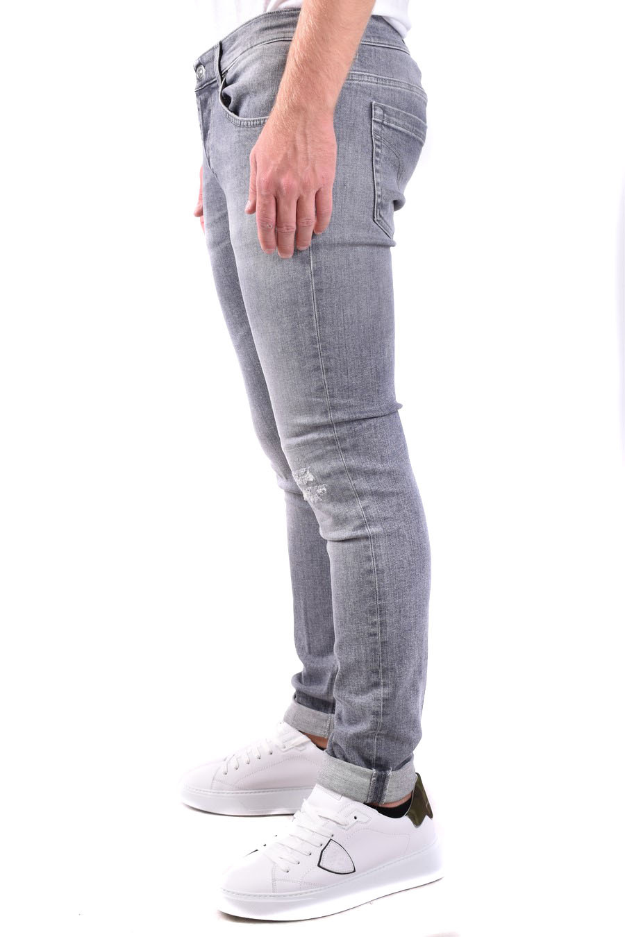 Dondup Black Slim Fit Jeans In Gray