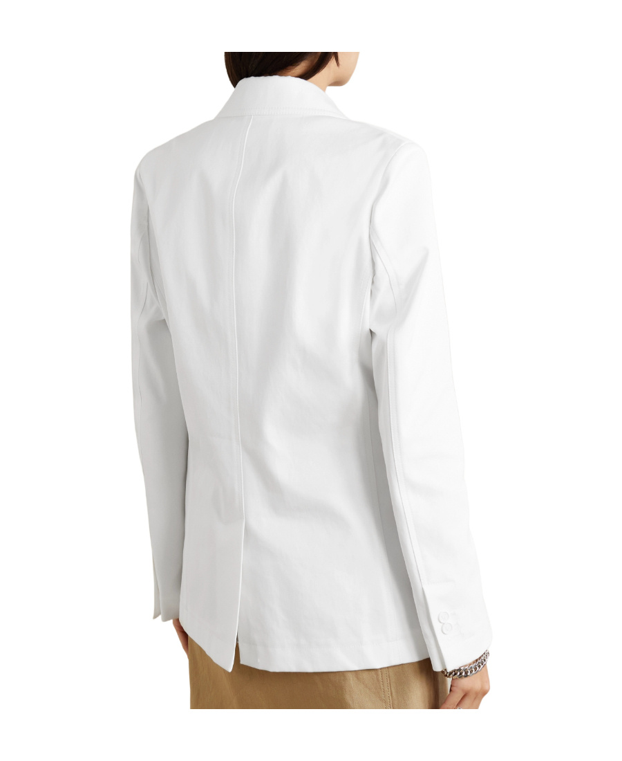 Bottega Veneta Single-breasted Cotton Blazer In White