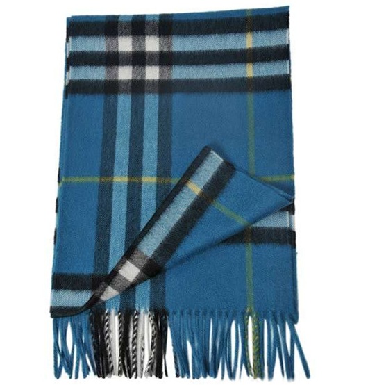 Burberry Logo Scarf In Blue