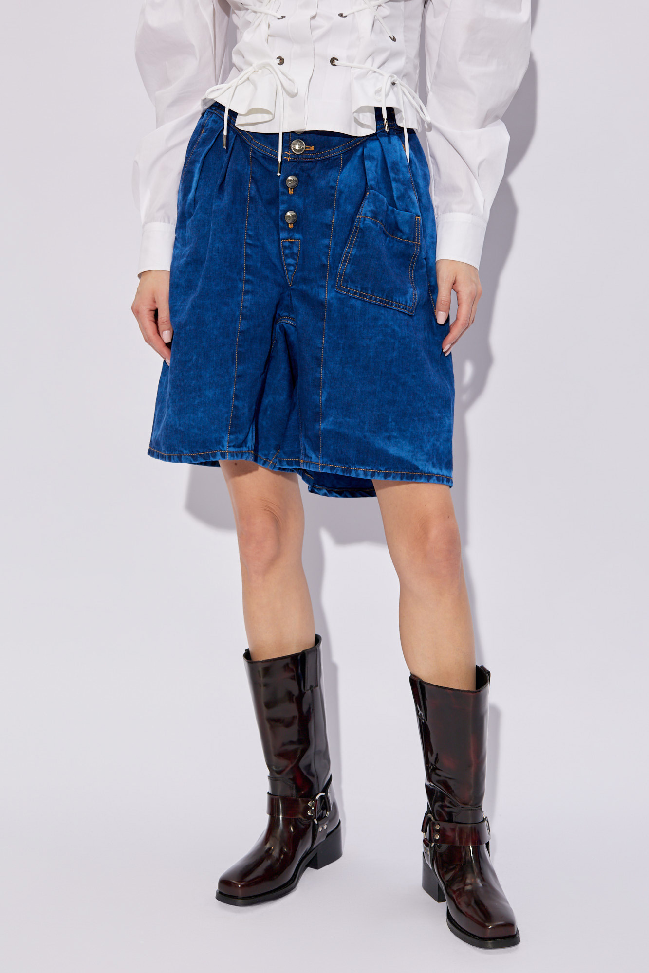 Vivienne Westwood Romario Bermuda Shorts In Blue