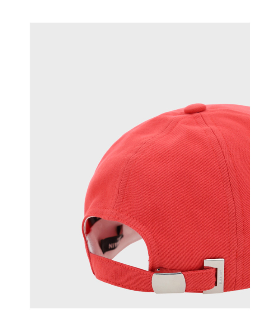 Balmain Logo-embroidered Cotton Cap In Red