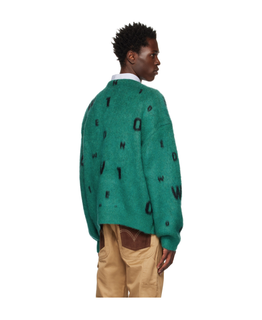 We11 Done Logo Sweater In Green