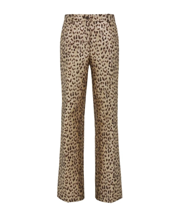 P.a.r.o.s.h Jacquard Trousers In Brown