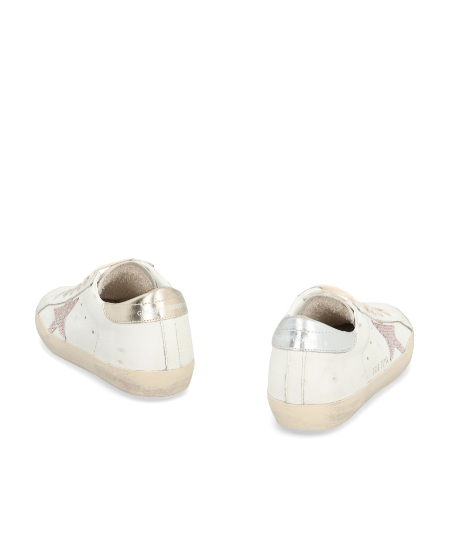 Golden Goose White Leather Sneakers Women In White