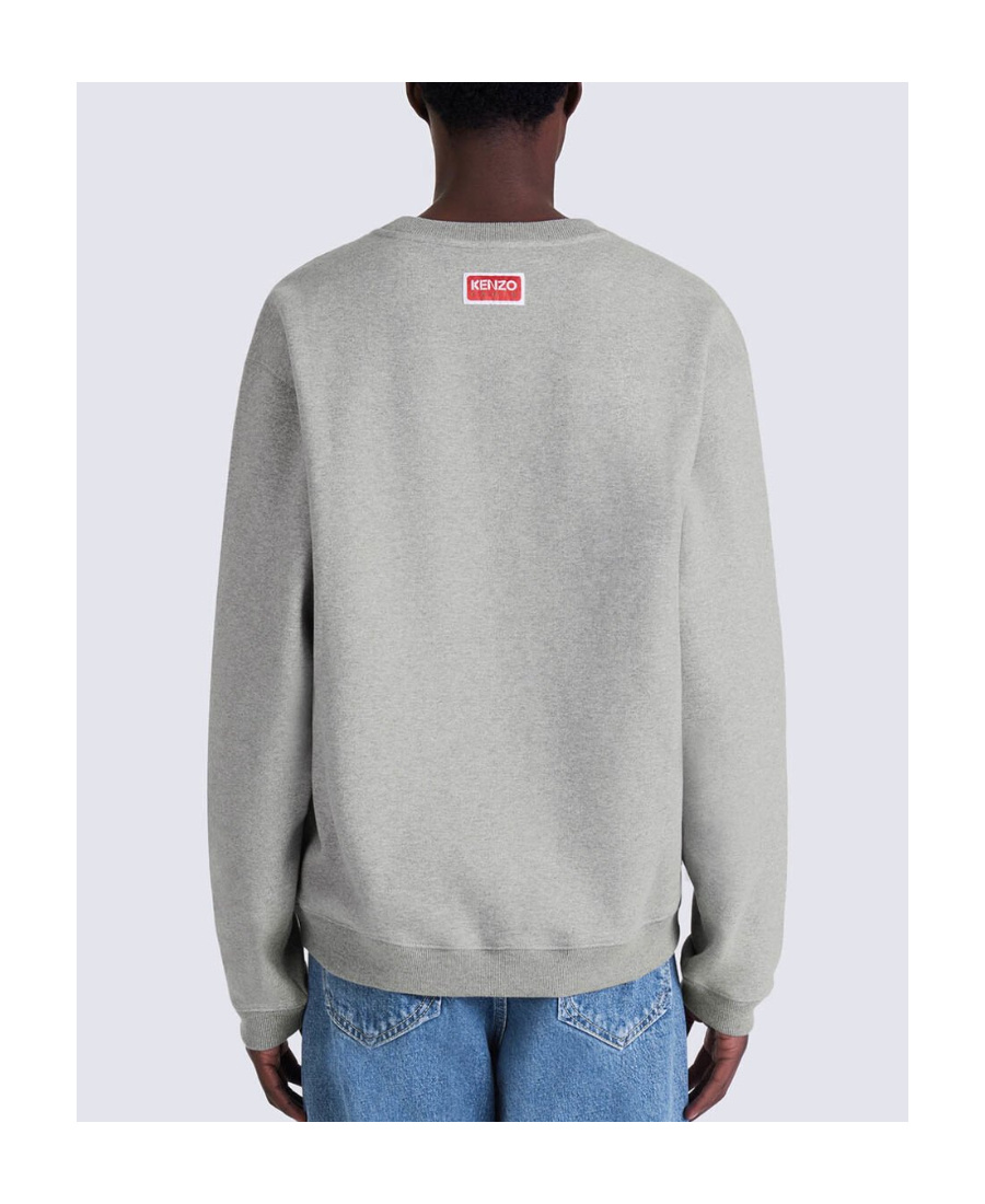 Kenzo Logo Print Cotton Sweatshirt In Nude